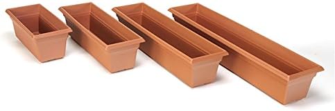 Novelty 16365 Countryside Flower Box Planter, 36-Inch, Terracotta