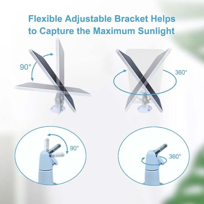 Solar Panel for Arlo Essential/XL Spotlight Cam (1st Gen), Essential 2K/2K XL (2nd Gen，3rd Gen), with 13FT Micro USB & Type-C Cables, 360° Adjustable Aluminum Mount, 1 Pack