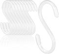 White S Hooks, 3 Inch Vinyl Coated S Hook for Hanging Plants,10 Pack Non Slip Heavy Duty Small Rubber Coated Closet S Hook for Hanging Jeans Plants Jewelry Pot Pan Cups Towels