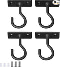 Ceiling Hooks for Hanging Plants 4pack 2.5inch Wall Mount Plant Hooks Meatl Plant Hanger Indoor for Hanging Lanterns, Bird Feeder, Flower Basket, Home Decor Indoor & Outdoor