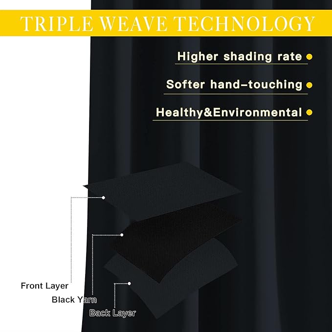 NICETOWN Black Out Curtain for Sliding Glass Door, Grommet Thermal Insulated Sound Reducing Window Treatment Weighted Wide Draperies for Bedroom/Living Room (W80 x L90, 1 Panel)