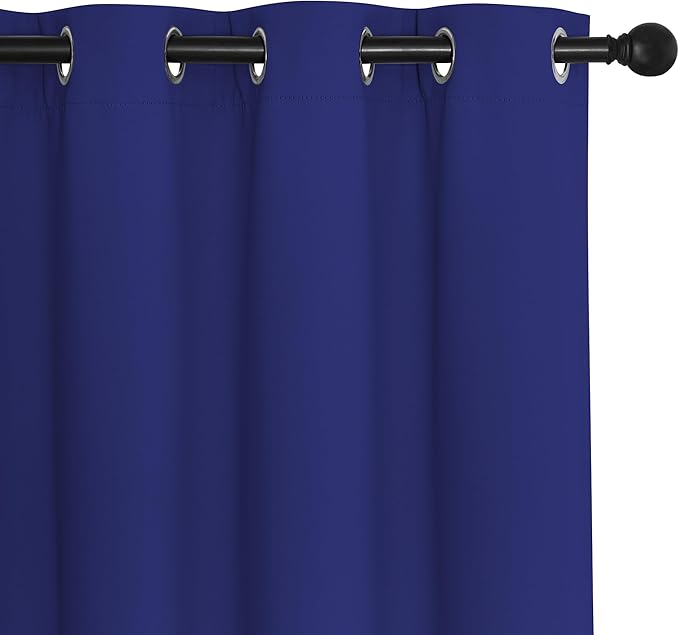 NICETOWN Navy Blue Blackout Curtains 84 inch Length, Grommet Top Room Darkening Drapes for Bedroom Living Room, Light Blocking Window Covering for Privacy (W66 x L84 Inch, 1 Panel)