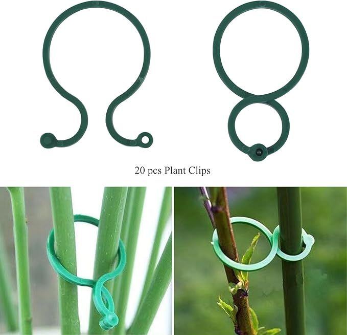 Plant Stake Support - 6 Pack Adjustable Height 12" or 24", Garden Support Stake Plant Cage Support Rings, Single Stem Plant Support Stakes, for Flowers Amaryllis Tomatoes Peony Lily Rose (24inch)
