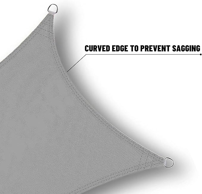 SUNNY GUARD Waterproof Sun Shade Sail 9' x 16' Charcoal Rectangle UV Block Sunshade for Backyard Yard Deck Patio Garden Outdoor Activities and Facility(Customized)