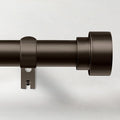 Curtain Rods for Windows 32 to 240, 1 Inch Adjustable Heavy Duty Long Window Outdoor Curtain Rod for Patio, Drapery Rods with Simple End Caps, Size 32"-240", Antique Bronze