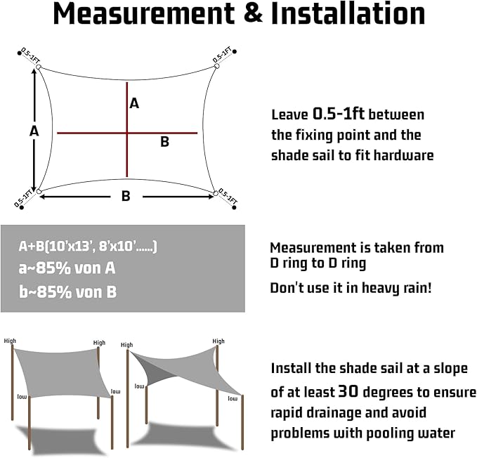 LOVE STORY Right Triangle 5'x6'x7.8' Waterproof Sun Shade Sail Canopy UV Block for Outdoor Patio Backyard Carport,Taupe(We Make Custom Size)