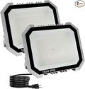 2 Pack LED Flood Lights Outdoor, 150W 15000LM Super Bright Floodlight Outside Work Light with 5.9FT Plug, IP65 Waterproof 6000K Outdoor LED Flood Light for Garage, Yard, Lawn, Garden