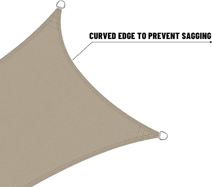 LOVE STORY Right Triangle 12'x18'x21.6' Waterproof Sun Shade Sail Canopy UV Block for Outdoor Patio Backyard Carport,Taupe(We Make Custom Size)