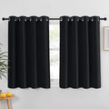 NICETOWN Window Curtain Blackout Blinds - Black Energy Saving Blackout Drapery for Bedroom/Living Room (1 Panel, 52 inches Wide by 45 inches Long)