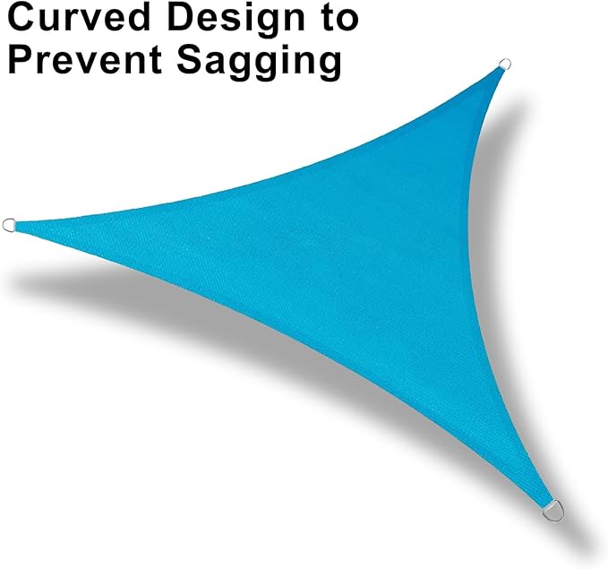 LOVE STORY Custom Size 6'x6'x6' Turquoise Blue Sun Shade Sail Triangle Sunhsade Fabric Awning Canopy for Patio Backyard Carport Pergola (Customized)