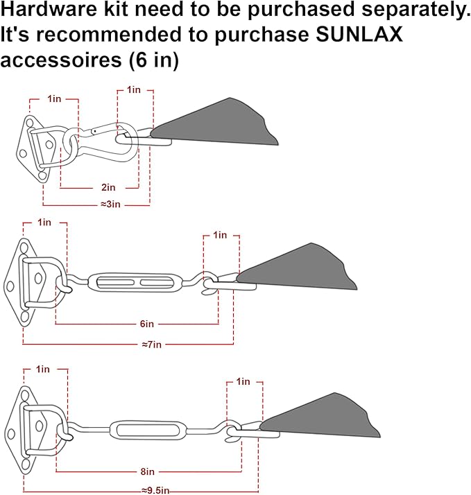 SUNLAX Sun Shade Sail 11' x 12' Butter Cream Rectangle Canopy Sail Shade Cover UV Block Permeable Sunshade Outdoor for Patio Backyard Deck Pergola (We Make Custom Size)