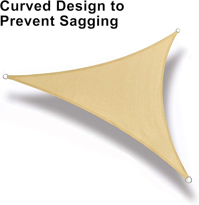 LOVE STORY Custom Size 8'x10'x12.8' Sand Sun Shade Sail Right Triangle Sunhsade Fabric Awning Canopy for Patio Backyard Carport Pergola (Customized)