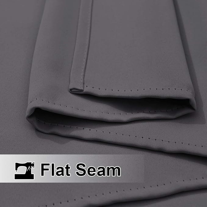 NICETOWN Outdoor Curtain Waterproof Extra Long 108" for Patio, Windproof Energy Saving Top and Bottom Stainless Steel Grommets Blackout Outdoor Drape for Porch, 1 Piece, 52 inches Wide, Grey