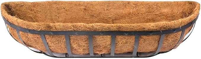 1 Pcs Trough Coco Liner 48 inch Wall Planter Replaceable Coco Liner for Window Box, Fence Flower Baskets