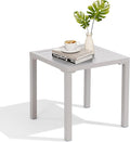 Crestlive Products Aluminum Outdoor Side Table, Pool Lounge Chair Side Table, Weather Resistant Small Square Coffee End Table for Patio, Yard, Garden, Porch, Deck, Indoor, Outdoor