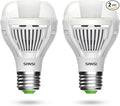 SANSI Dusk to Dawn LED Outdoor Light Bulb A19, 100 Watt Equivalent Energy Efficient 13W 5000K Daylight 1300LM Outdoor Light Bulbs, E26 Standard Base Light Bulbs for Porch Patio Yard Garden, 2-Pack