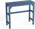 Stoog All-Weather Outdoor Bar Table, Patio Counter Height Bar Tables with Waterproof Top, Never Fade or Rot, for Balcony, Backyard, Porch, and Poolside, Blue