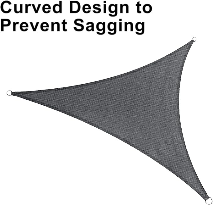LOVE STORY Custom Size 6'x6'x8.5' Dark Grey Sun Shade Sail Right Triangle Sunshade Fabric Awning Canopy for Patio Backyard Carport Pergola (Customized)