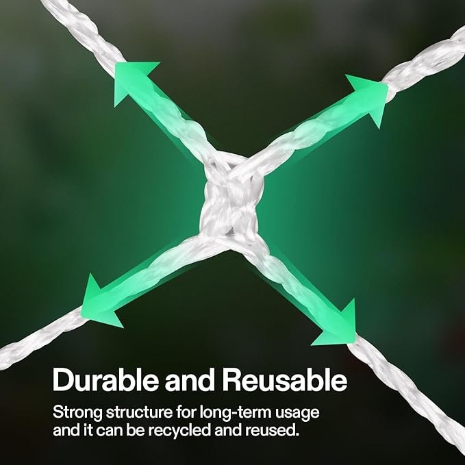 VIVOSUN 5 x 15 ft. Plant Trellis Netting, Heavy-Duty Polyester Grow Net, Garden Trellis Netting with Square Mesh for Climbing Plants, Vegetables, Fruits, and Flowers, 1-Pack