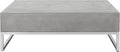 SAFAVIEH Outdoor Collection Eartha Modern Dark Grey Concrete Coffee Table (Fully Assembled)