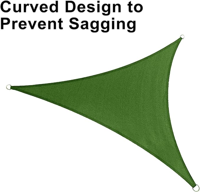 LOVE STORY Custom Size 5'x6'x7.8' Piquant Green Sun Shade Sail Right Triangle Sunshade Fabric Awning Canopy for Patio Backyard Carport Pergola (Customized)
