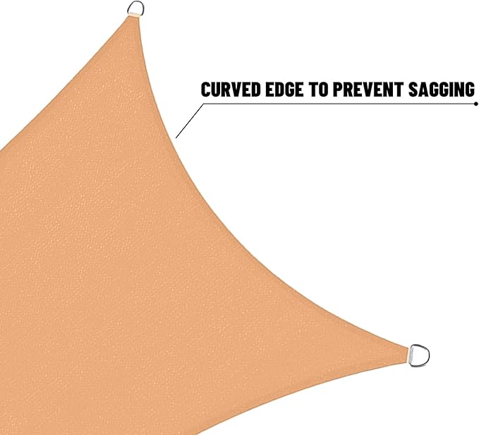 SUNNY GUARD Custom Size 6'x9' Peach Fuzz Sun Shade Sail Rectangle UV Block Shade for Backyard Yard Patio Deck Garden(Customized)