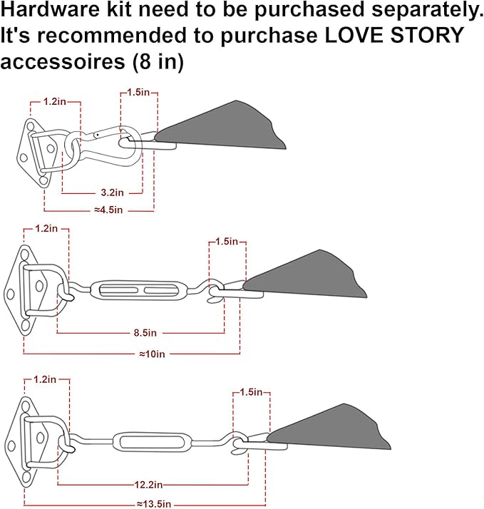 LOVE STORY Custom Size 12'x24' Turquoise Blue Sun Shade Sail Rectangle UV Block Canopy Patio Sail Sunshades Fabric for Outdoor Garden Carport (We Make Custom Size)