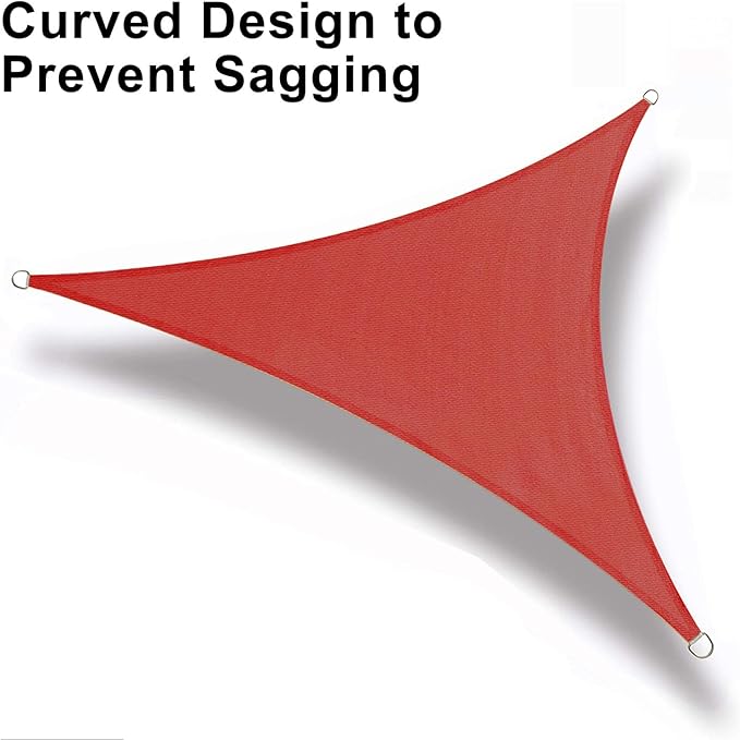 LOVE STORY Custom Size 14'x16'x16' Terra Red Sun Shade Sail Triangle Sunshade Fabric Awning Canopy for Patio Backyard Carport Pergola (Customized)