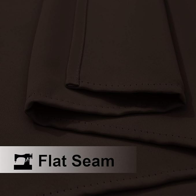 NICETOWN Outdoor Curtain for Patio Waterproof Extra Long 108" Length, Thermal Insulated Stainless Steel Grommet Blackout Privacy Drape for Porch, 1 Panel, 52" Wide, Toffee Brown