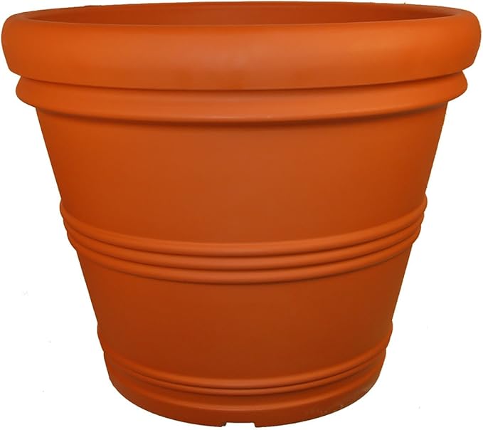 Tusco Products Rolled Rim Garden Planter, 42-Inch, Terra Cotta