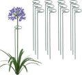 12 Pack 16 Inch Plant Support Stakes, Metal Single stemmed Flower Support Hoops，Garden Plant Stakes Plant Prop for Amaryllis Orchid Lily Rose Peony Tomatoes Gladiolus