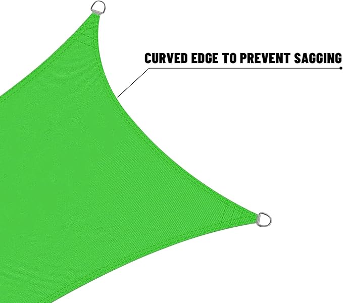 LOVE STORY Rectangle 8'x15' Waterproof Sun Shade Sail Canopy UV Block for Outdoor Patio Backyard Carport,Fruit Green(We Make Custom Size)