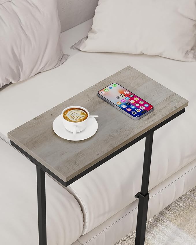 TUTOTAK End Table, Side Table, Tall Couch Table, Sofa Table, Living Room, Bed Room, Greige TB01BG0832