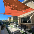 SUNLAX Sun Shade Sail 8' x 12' x 14.4' Terra Red Rectangle Canopy Sail Shade Cover UV Block Permeable Sunshade Outdoor for Patio Backyard Deck Pergola (We Make Custom Size)