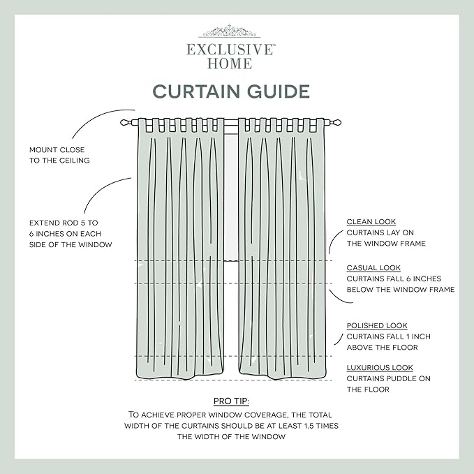 Exclusive Home Cabana Solid Indoor/Outdoor Light Filtering Hook-and-Loop Tab Top Curtain Panel Pair, 54"x108", Charcoal