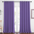NICETOWN Blackout Curtain Drape for Bedroom - Light Reducing Thermal Insulated Solid Grommet Room Darkening Window Curtain 90 inches Long for Living Room (Lilac Purple, 1 Piece, W66 x L90)