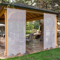 SpaceDresser Waterproof Outdoor Sheer Curtains for Patio - 4 Panels Rod Pocket Indoor Voile Sheer Curtain for Living Room,52W x 84L inch, Silver Grey
