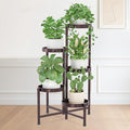 iDavosic.ly Plant Stand Indoor Outdoor, 5 Tier Corner Metal Flower Display Holder Shelf, Easy Assembly Folding Tall Orchid Rack for Patio Balcony Porch Garden Living Room House, Violet Bronze