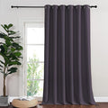 NICETOWN Blackout Room Divider Curtains for Sliding Glass Doors 102 Inches Long 1 Panel, Extra Wide Curtains for Doorway Patio Bedroom Living Room (Greyish Purple, 80Wx102L, 1 Panel)