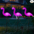 Flamingo Solar Lights,Outdoor Pink Flamingo Stake Light,Solar Powered Garden Lights,Yard Art Decor,Outside Garden Decorations,Outside Stick Lights,Outdoor Lights Waterproof (3pcs)