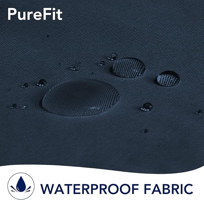 PureFit Outdoor Curtains for Patio Waterproof Weatherproof, UV Resistant Outside Curtains for Gazebo, Front Porch, Pergola, Sun Blocking Privacy Curtain, 52W x 84L inch, 1 Panel, Navy Blue