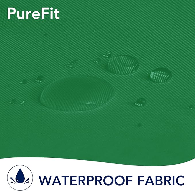 PureFit Outdoor Curtains for Patio Waterproof Weatherproof, UV Resistant Outside Curtains for Gazebo, Front Porch, Pergola, Sun Blocking Privacy Curtain, 52W x 120L inch, 1 Panel, Green