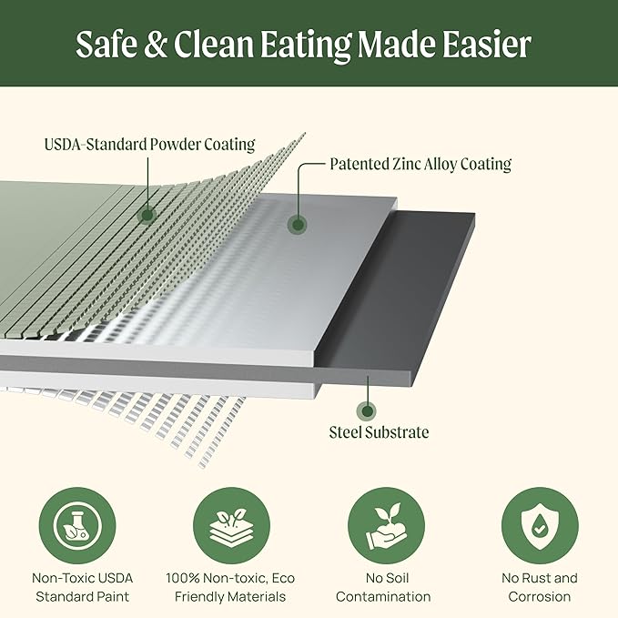 Vego garden 26" Extra Tall Raised Garden Bed Kits, 10 in 1 Modular Raised Planter Box for Vegetables Flowers Fruits Oval Metal Raised Garden-Olive Green