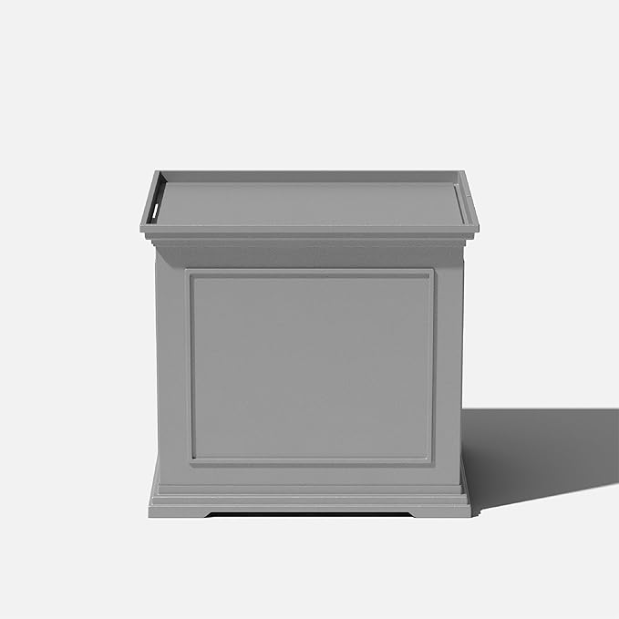 Veradek Brixton Tray Table - 2-in-1 Outdoor Side Table with Storage and Tray for Patio/Porch | Durable All-Weather Resistant | Classic & Functional