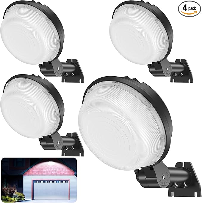 150W LED Barn Light 21000LM Yard Area Light Dusk to Dawn Outdoor Lighting with Photocell 5000K Daylight IP65 Waterproof LED Flood Security Parking Lot Lights for Street Farmhouse Garage, 4 Pack