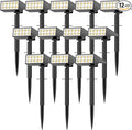 Solar Lights Outdoor Waterproof IP65, [12 Pack/4 Modes] Spot Solar Light for Outside, Dusk to Dawn LED Solar Powered Yard Garden Landscape Lighting Spotlights for Path Patio Walkway, Warm White