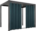 Easy-Going Linen Look Outdoor Curtains Waterproof Windproof Porch Curtains, Soft Thicken Outdoor Privacy Curtains for Patio, Gazebo, Grommet Top and Tab Bottom Drape, 1 Panel, 54x120 inch, Teal