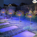 4 PCS Solar Firework Light, Outdoor Solar Garden Decorative Lights 120 LED Powered 40 Copper Wires String DIY Landscape Light for Walkway Pathway Backyard Christmas Decoration Parties (Colorful)