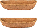 2pcs 48" Garden Coconut Planter Liners Preformed Window Box Liners Natural Trough Coco Liner Coir Mats (48 inch)