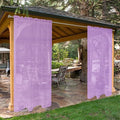 SpaceDresser Waterproof Outdoor Sheer Curtains for Patio - 4 Panels Rod Pocket Indoor Voile Sheer Curtain for Living Room,52W x 108L inch, Lavender